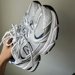 SOLD - New Balance 530 Navy Silver White Women 6.5 or 7 Trainers Sneakers
